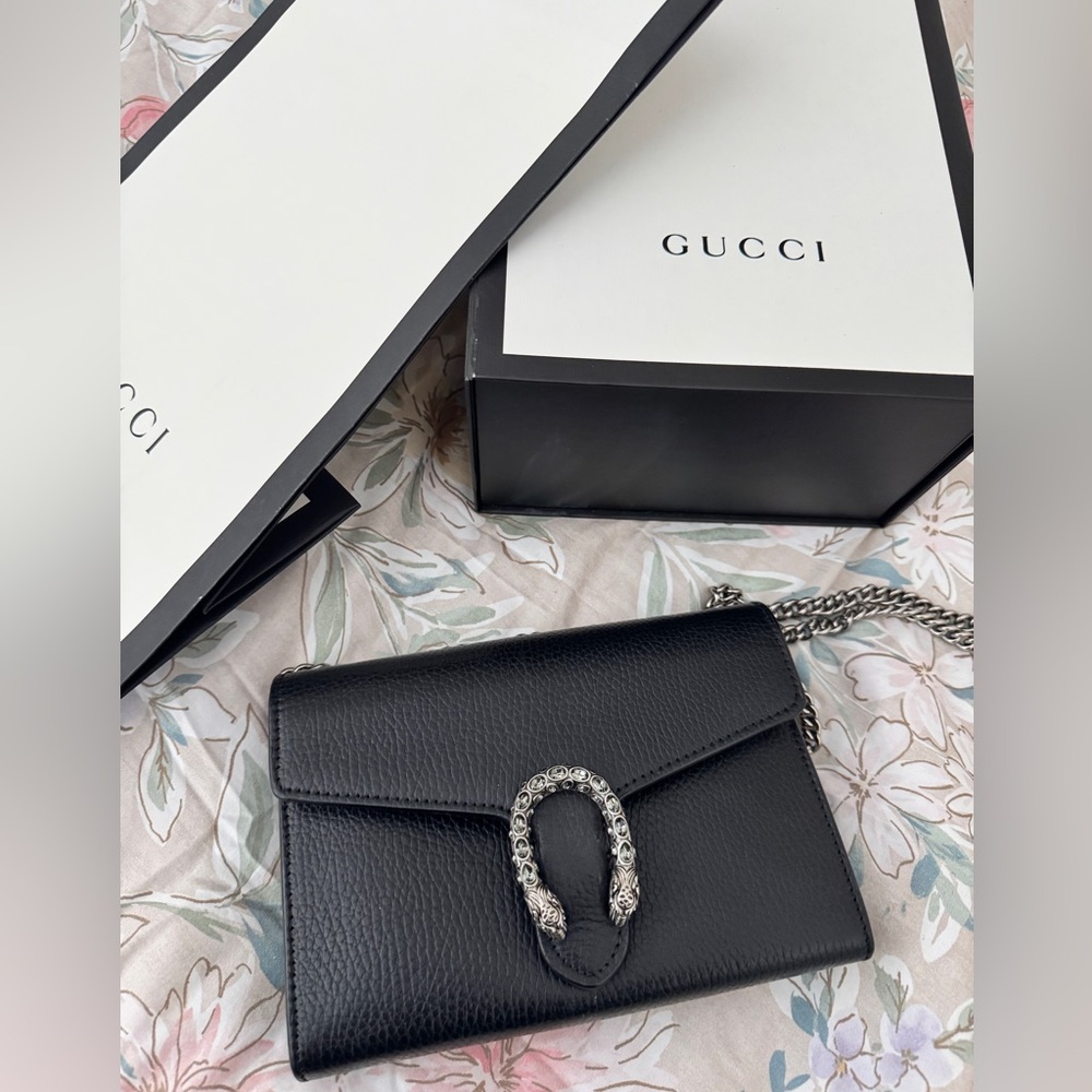 Gucci Dionysus Leather Chain Wallet